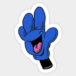 Talk to the screaming happy hand Sticker